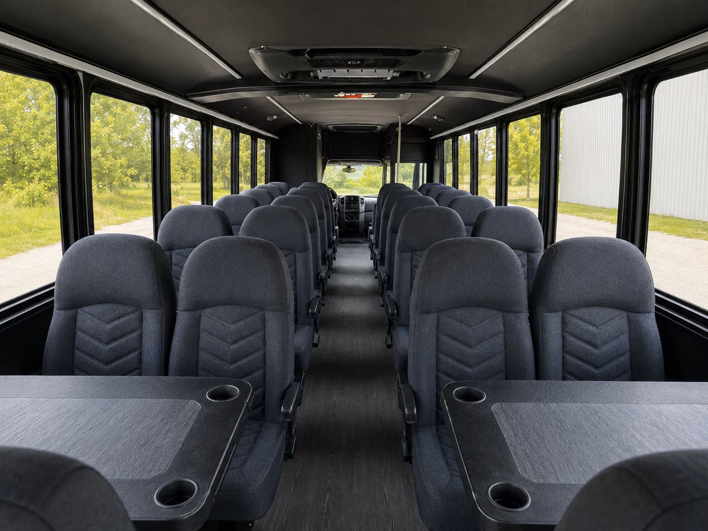 brookline 15 passenger minibus inside