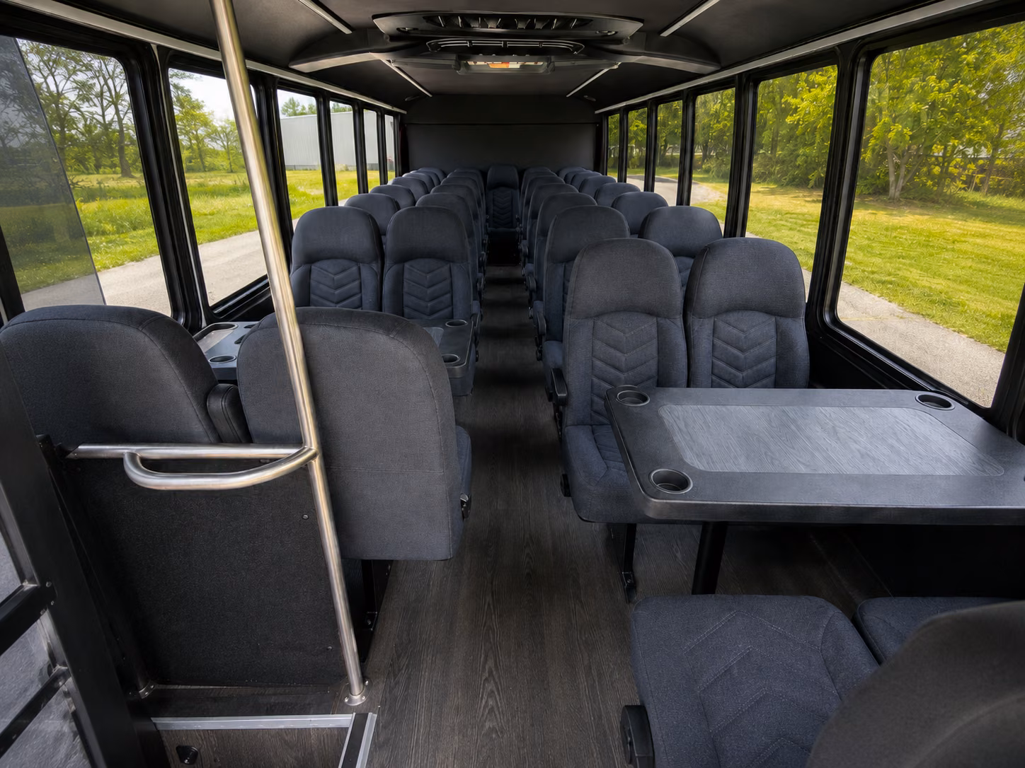 brookline 15 passenger minibus interior