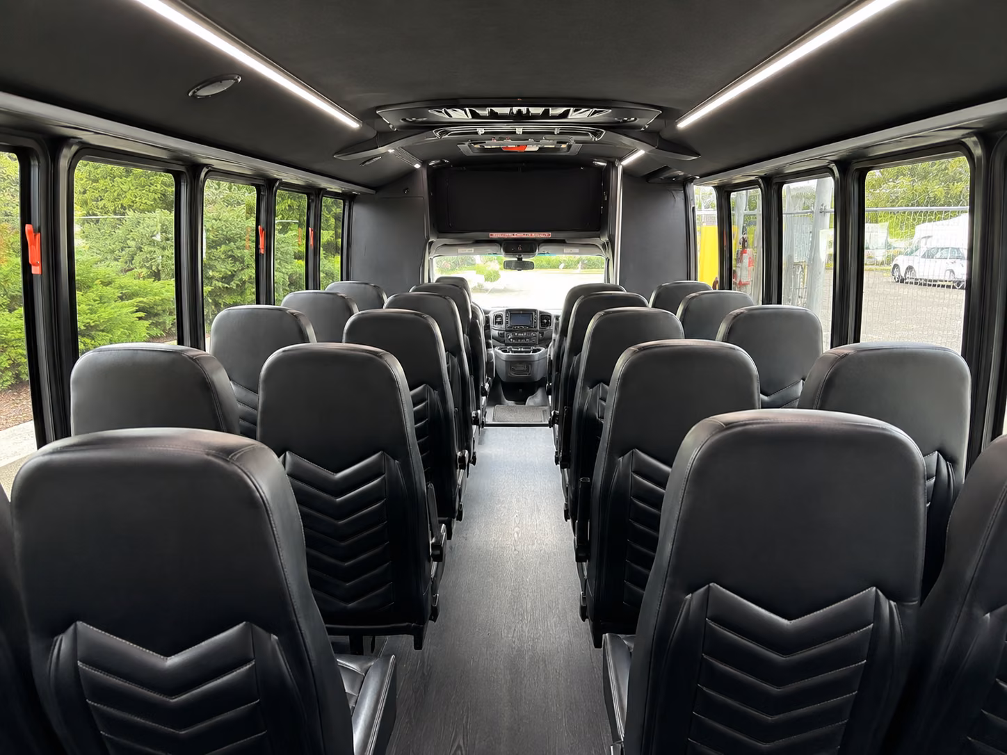 brookline 18 passenger minibus inside