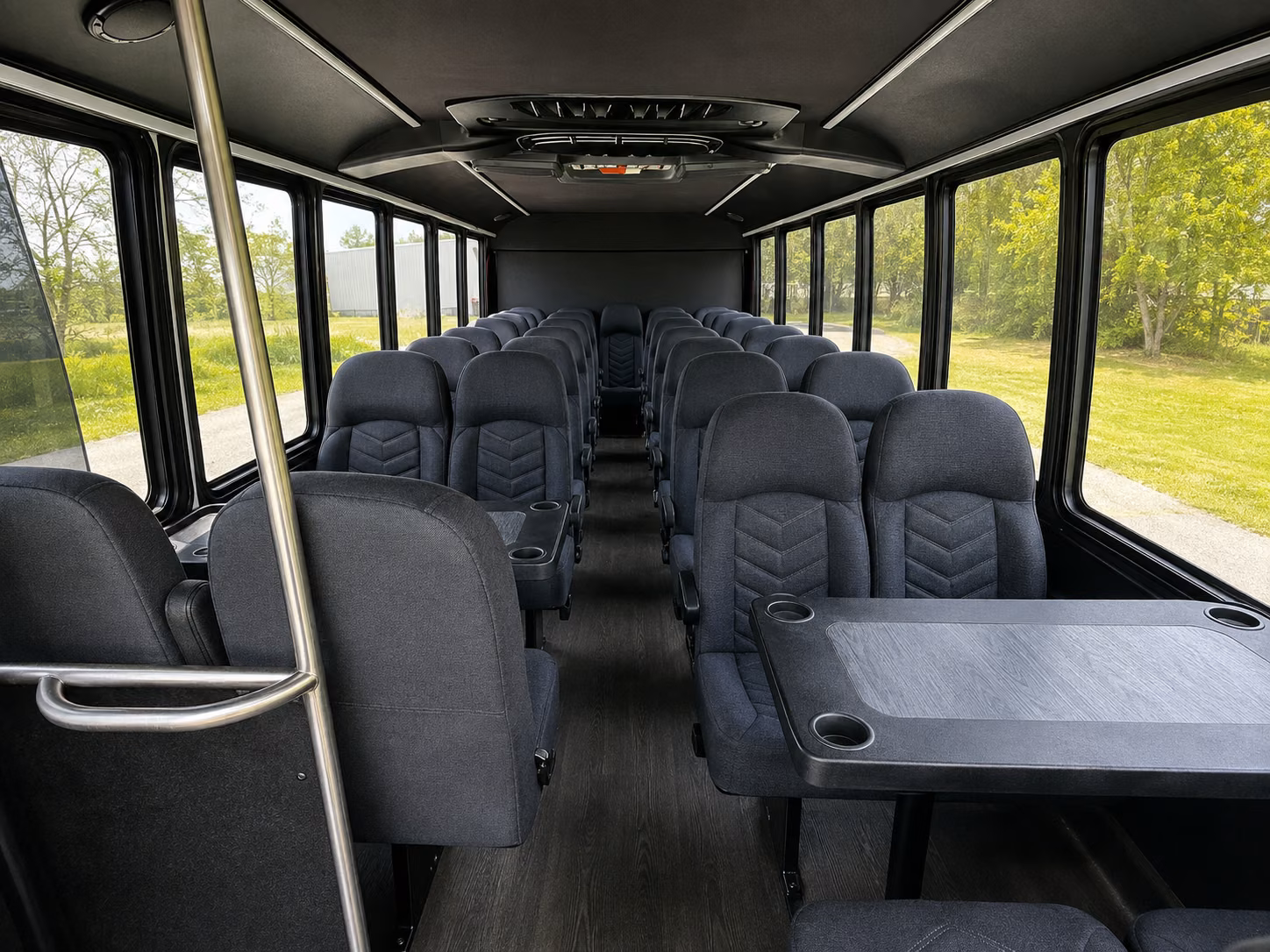 brookline 18 passenger minibus interior