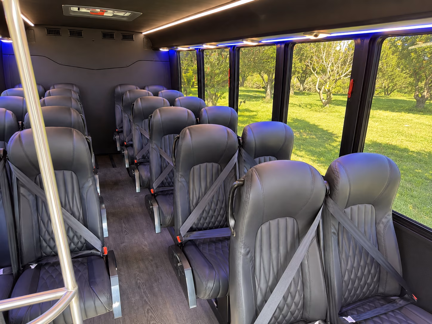 brookline 20 passenger minibus interior