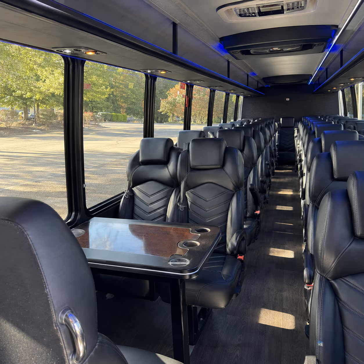brookline 25 passenger minibus inside