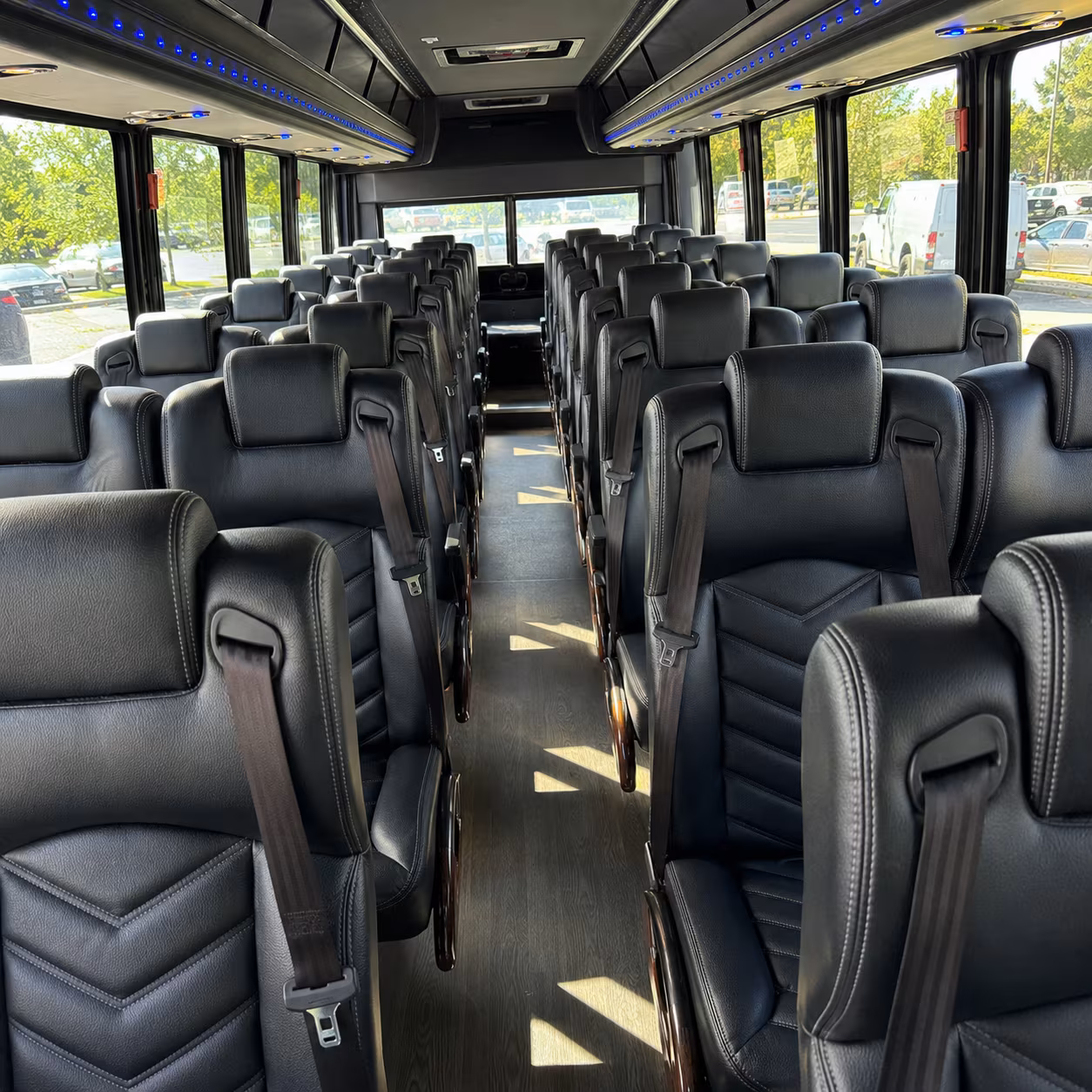 brookline 25 passenger minibus interior