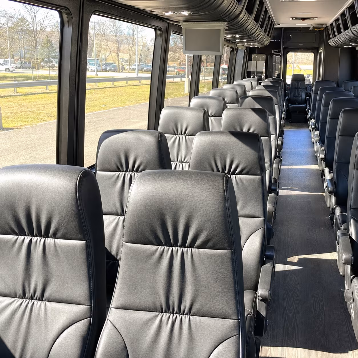 brookline 28 passenger minibus interior
