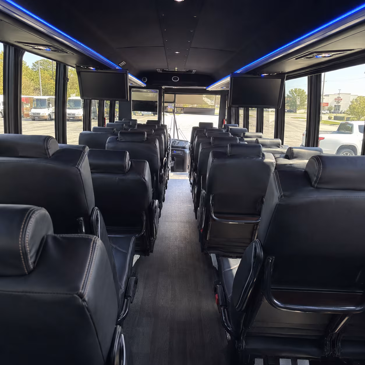 brookline 30 passenger minibus inside