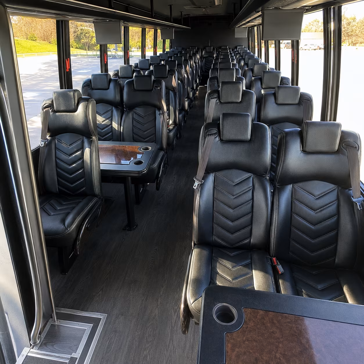 brookline 30 passenger minibus interior