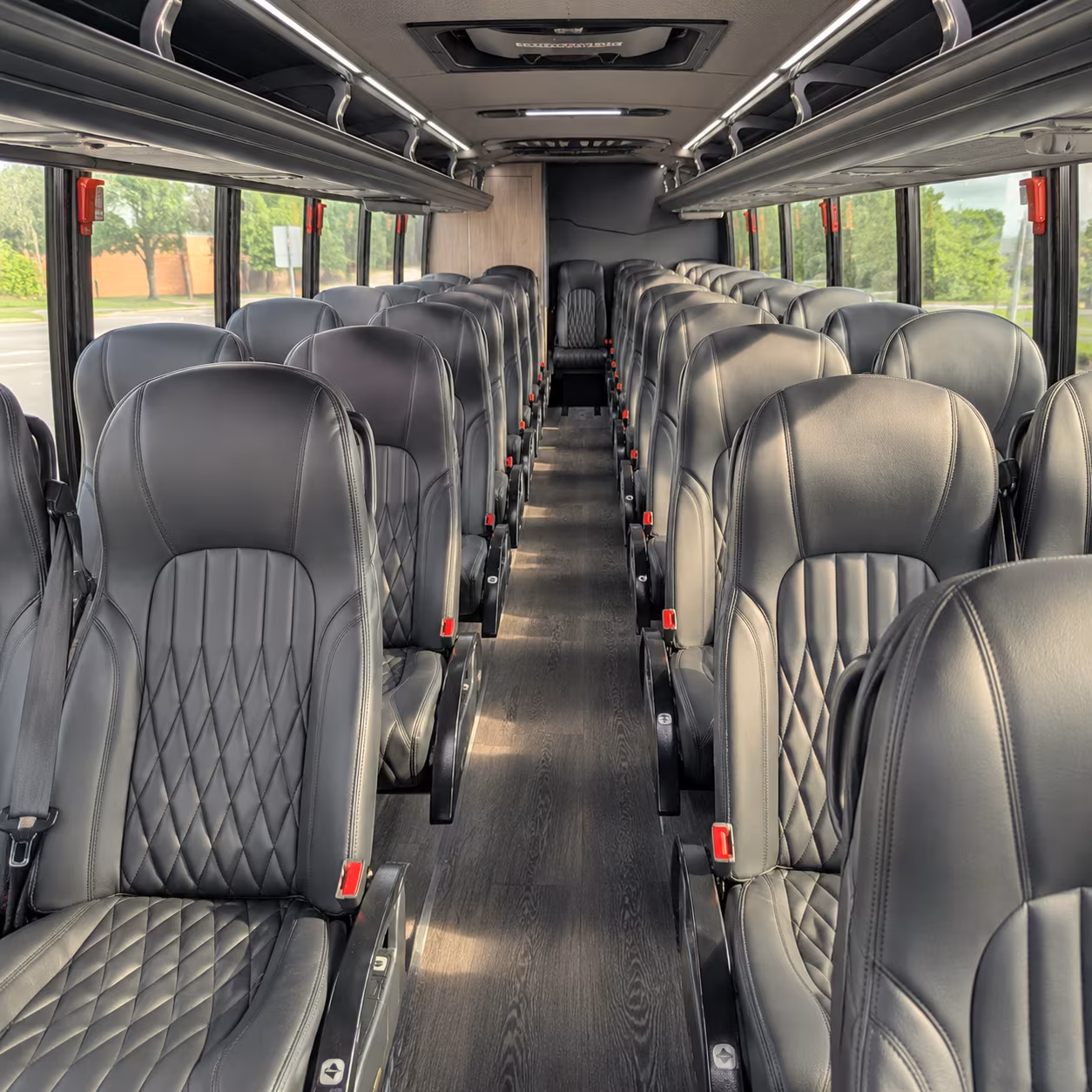 brookline 35 passenger minibus inside