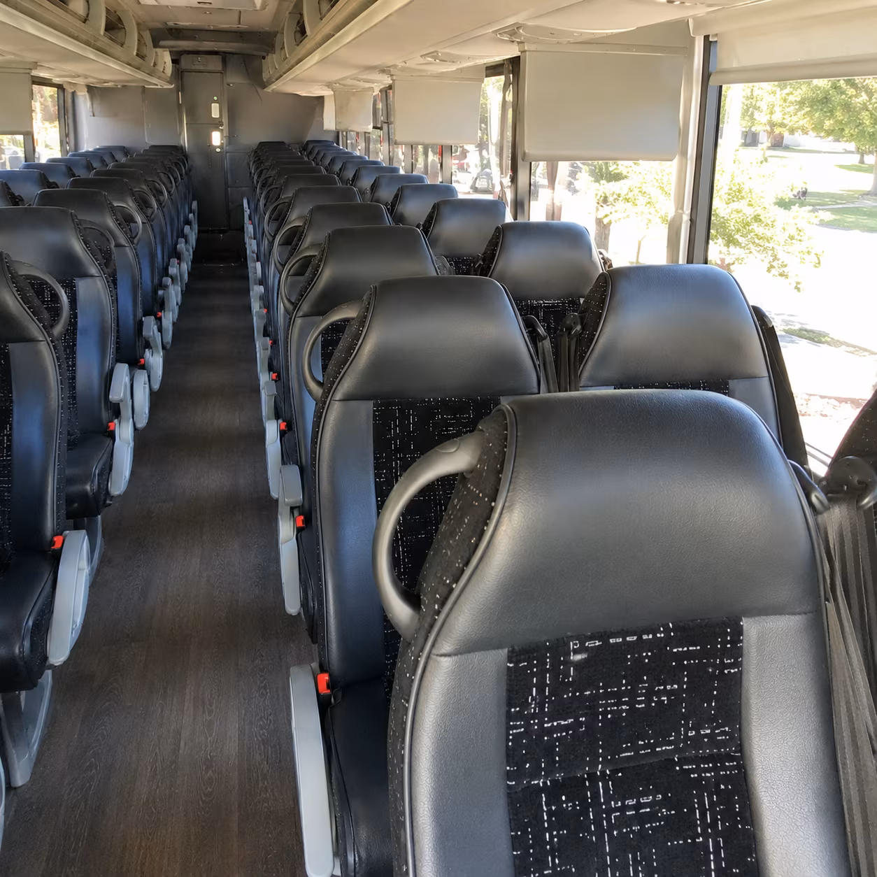 brookline 56 passenger charter bus interior