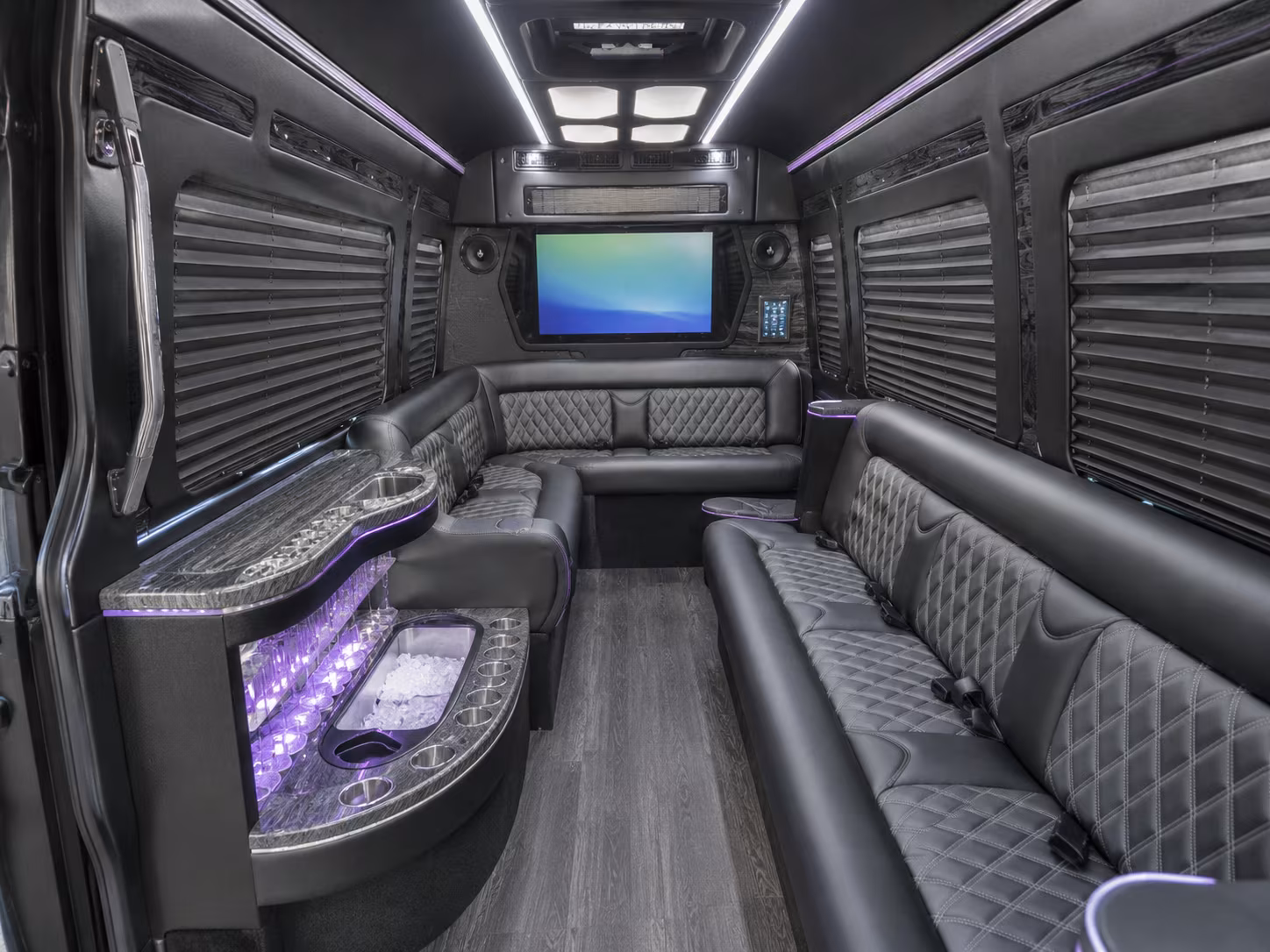 brookline sprinter limousine inside
