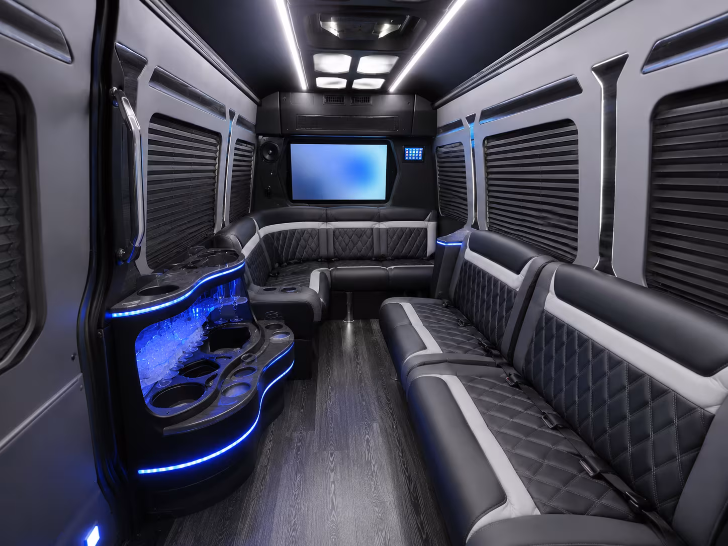brookline sprinter limousine interior